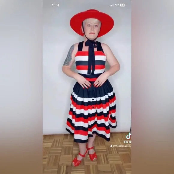 Oblong box shop play suit n skirt sz L - Picture 5 of 14